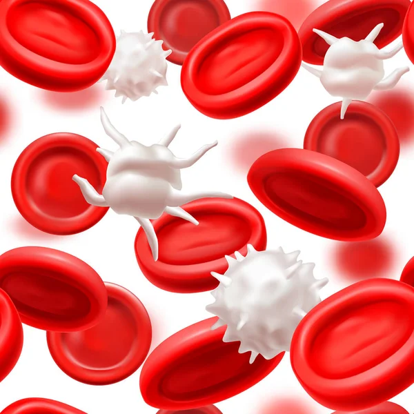 Motif Des Cellules Sanguines Contexte Avec Des Cellules Sanguines Dans — Image vectorielle