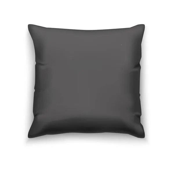 Black Pillow Blank Mock Presentation Surface Design Logotypes Vector Isolated — Stock Vector