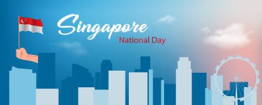 Ulusal ŞARKI Bayrağını sallayarak