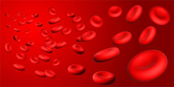 Cellule Del Sangue Illustrazione Rendering Globulo Rosso Con Sfondo Rosso — Foto Stock