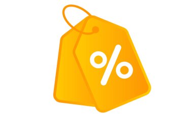 3d etiket simgesi. Özel teklif işareti. İndirim kuponları sembolü. Vektör