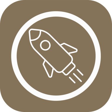 roket ikonu vektör illüstrasyonu