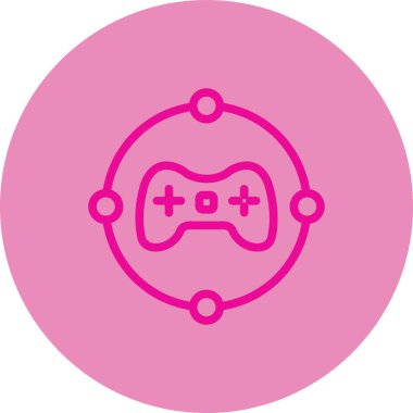 Oyun modern simgesinin vektör illüstrasyonu