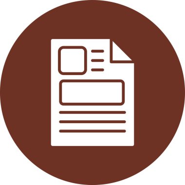 Belge. Web simgesi basit illüstrasyon