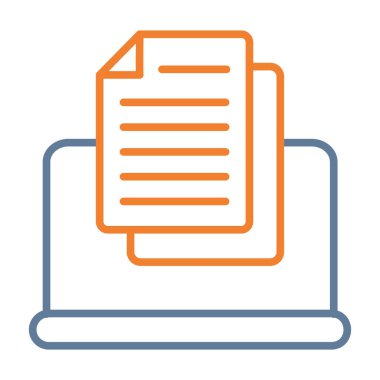 Kağıt Belgesi Simgesi Vektör illüstrasyonu