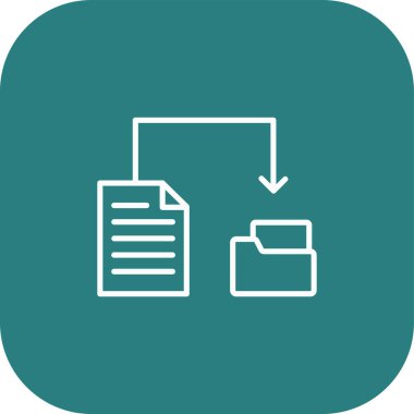 belge vektör renk çizgisi simgesi