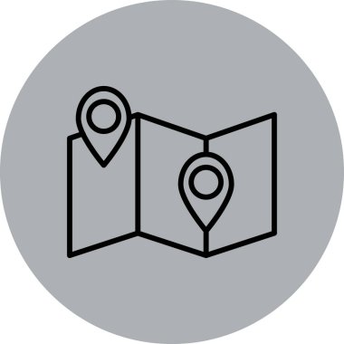 Vektör konumu simge illüstrasyonu