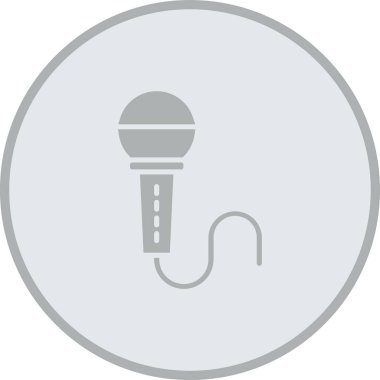 Mic web simgesi, vektör illüstrasyonu