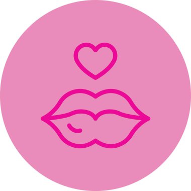 Kalp şeklindeki dudakların vektör çizimi