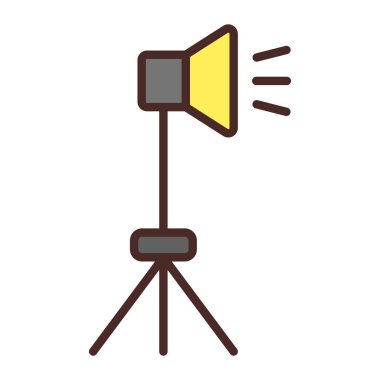 Bir video kameranın karikatür simgesinin vektör çizimi