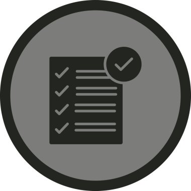 Moda Biçimli İzole Arkaplanda Kontrol Listesi Simgesi