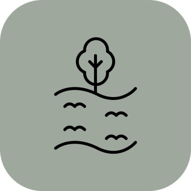 Ağaç simgesinin vektör illüstrasyonu