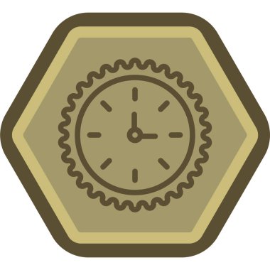 Saat. Web simgesi basit tasarım