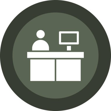 Modern ofis simgesinin vektör illüstrasyonu