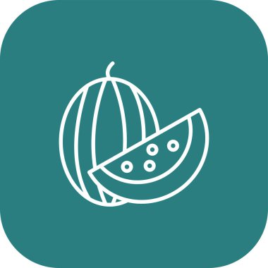 Eşsiz Karpuz Vektör Çizgisi Simgesi