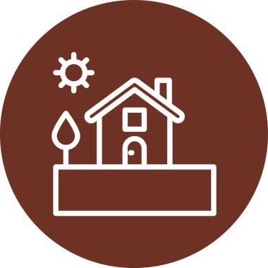 Bir ev simgesinin vektör illüstrasyonu