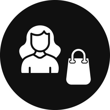 alışveriş simgesi vektör illüstrasyonu