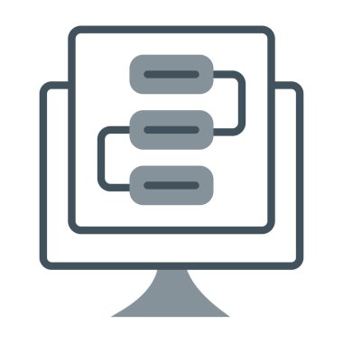 ağ vektörü renk çizgisi simgesi