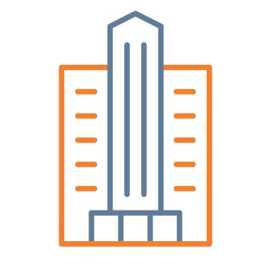 bina simgesi, modern vektör illüstrasyon tasarımı