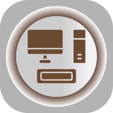 vektör lcd simgesi illüstrasyonu