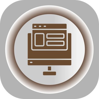 vektör lcd simgesi illüstrasyonu