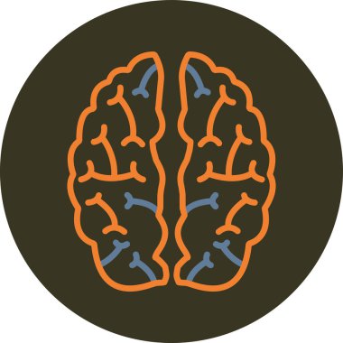 beyin ikonu vektör illüstrasyonu