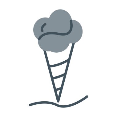 beyaz zemin üzerinde izole edilmiş trend düz dondurma simgesi