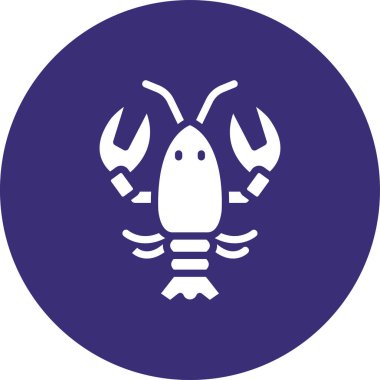 Yengeç simgesi vektör illüstrasyonu