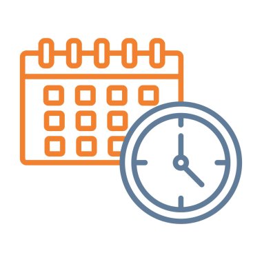 Saat simgesi vektör illüstrasyonu