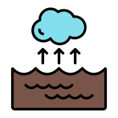 Su damlalı bulut. Basit tasarım