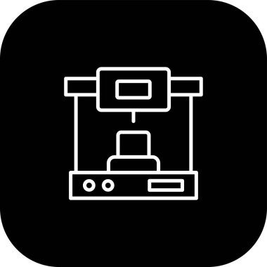 Yazıcı simgesi vektör illüstrasyonu