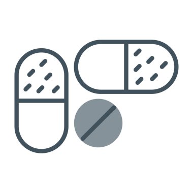 hap vektörü ince çizgi simgesi