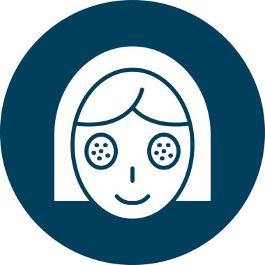 kız ikon vektör illüstrasyonu