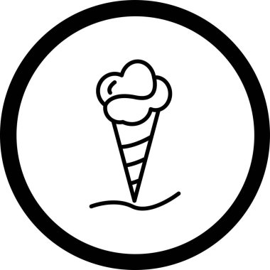 Dondurma. Web simgesi basit illüstrasyon