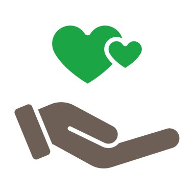 bağışta bulunma vektörü renk simgesi