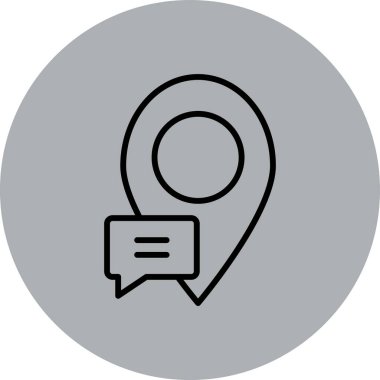 Sohbet simgesinin vektör illüstrasyonu