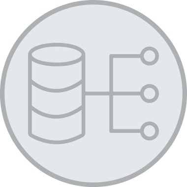 veritabanı. Web simgesi basit illüstrasyon