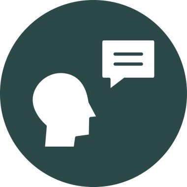 Beyin simgesi olan konuşma balonu