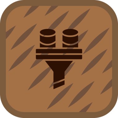 Ahşap varil simgesinin vektör çizimi