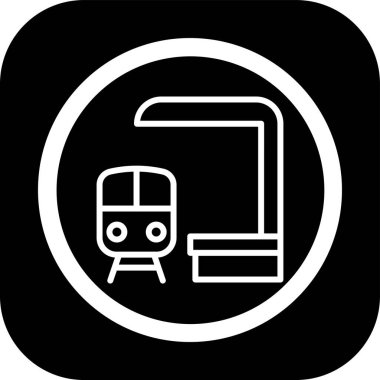 tren simgesi vektör illüstrasyonu