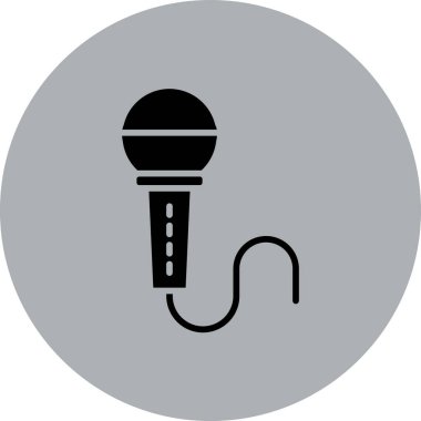mikrofon simgesi vektör illüstrasyonu