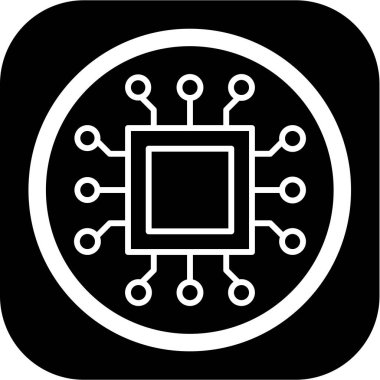 çip simgesi, vektör illüstrasyonu