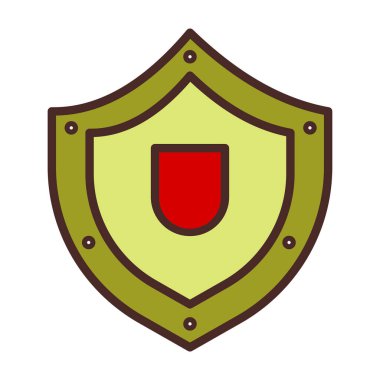 Kalkan. Web simgesi basit illüstrasyon