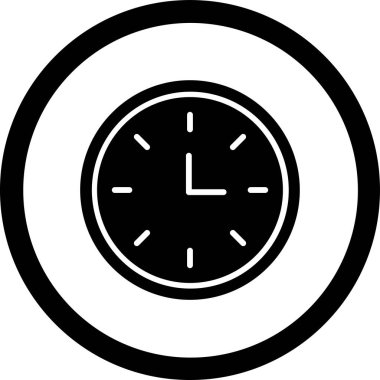 Saat. Web simgesi basit tasarım