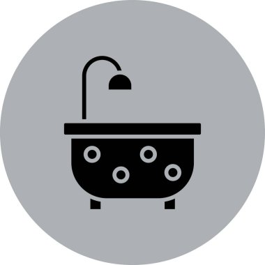 Küvet Düz Vektör Simgesi