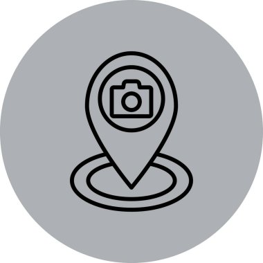 Harita işaretleyici simgesi, vektör illüstrasyonu