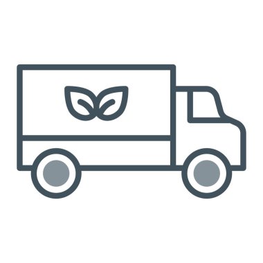 araba dağıtım aracı simgesi ana hat biçiminde