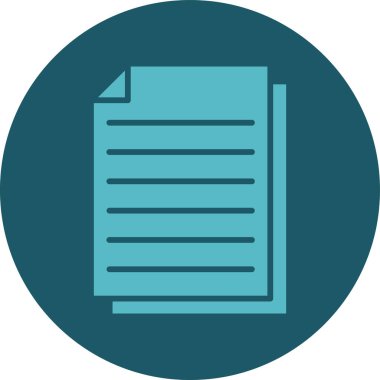 belge dosya simgesi, vektör illüstrasyonu