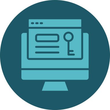 Dizüstü bilgisayar simgesi vektör çizimi