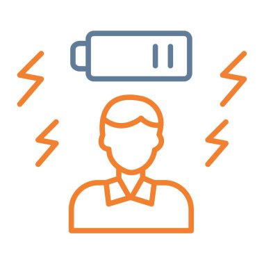 pil şarj gücü simgesi ana hat biçiminde